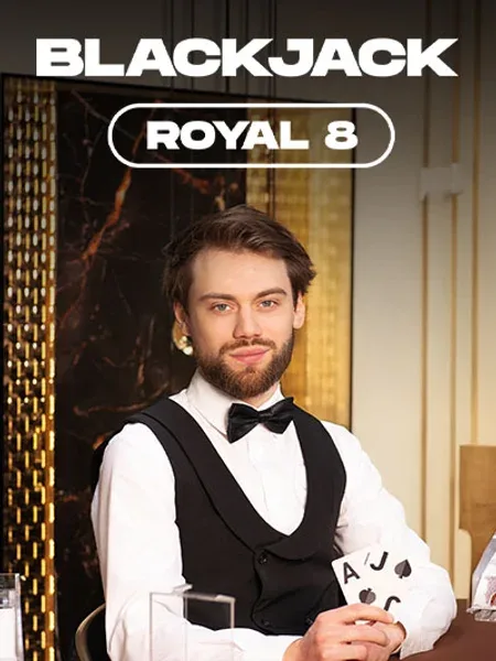Royal Blackjack 8 live casino game by Lucky Streak at PowerUp Casino